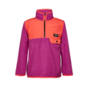 KOMBI COZY FLEECE ZIP TOP JUNIOR - ORCHID POP