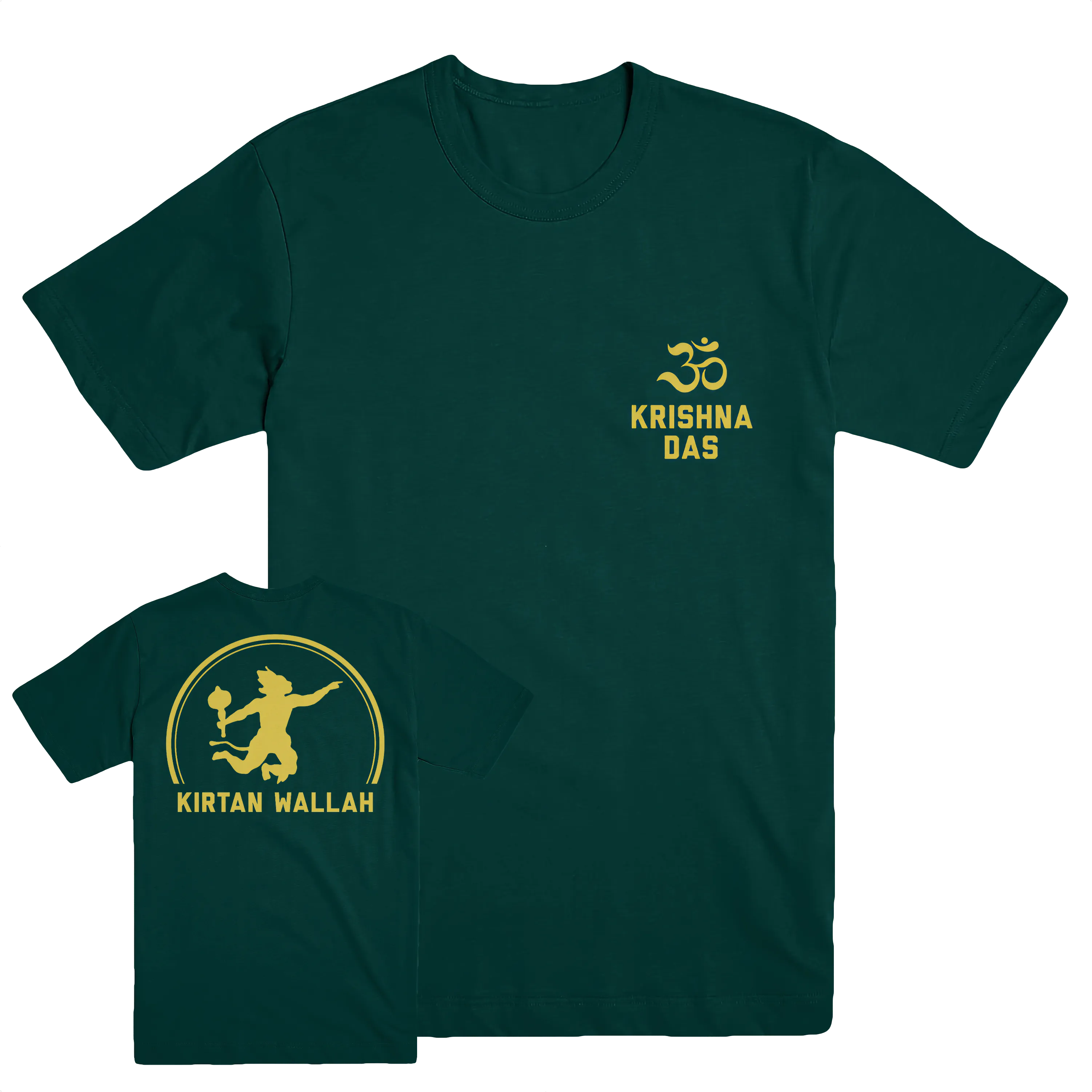 Krishna Das "Kirtan Wallah" Bottle Green T-Shirt