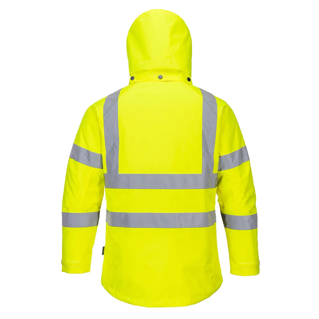 Ladies Hi-Vis Yellow Winter Jacket With 2" Reflective Tape