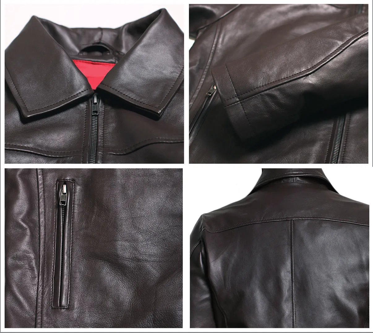 Leather Jackets Hub Mens Genuine Lambskin Leather Jacket (Black, Aviator Jacket) - 1501514