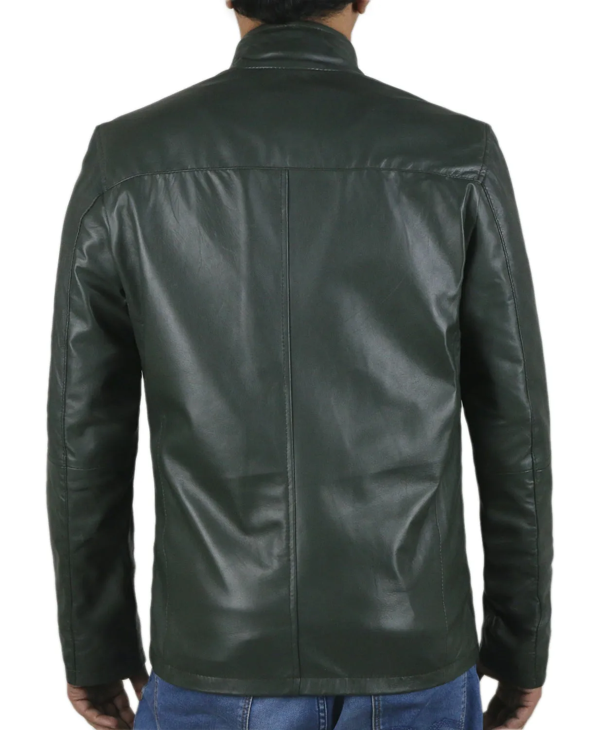 Leather Jackets Hub Mens Genuine Lambskin Leather Jacket (Black, Classic Jacket) - 1501135