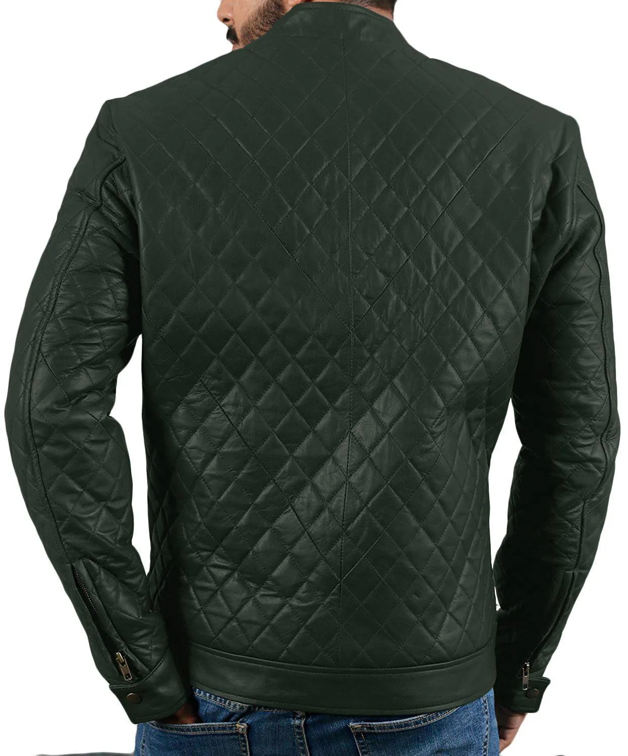 Leather Jackets Hub Mens Genuine Lambskin Leather Jacket (Black, Fencing Jacket) - 1501324