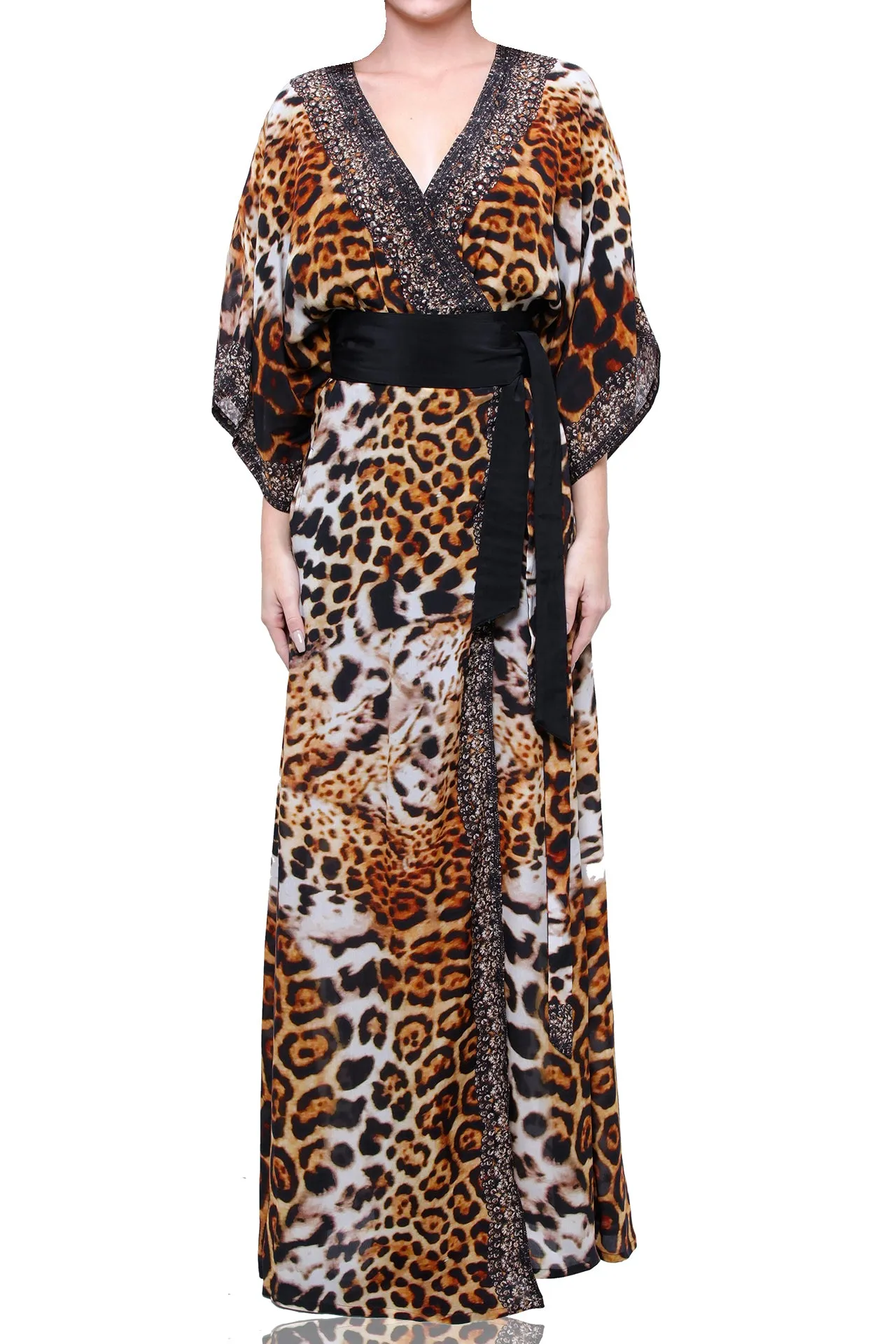 Leopard Print Wrap Dress