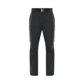 Light Coated Cotton Trousers in Black