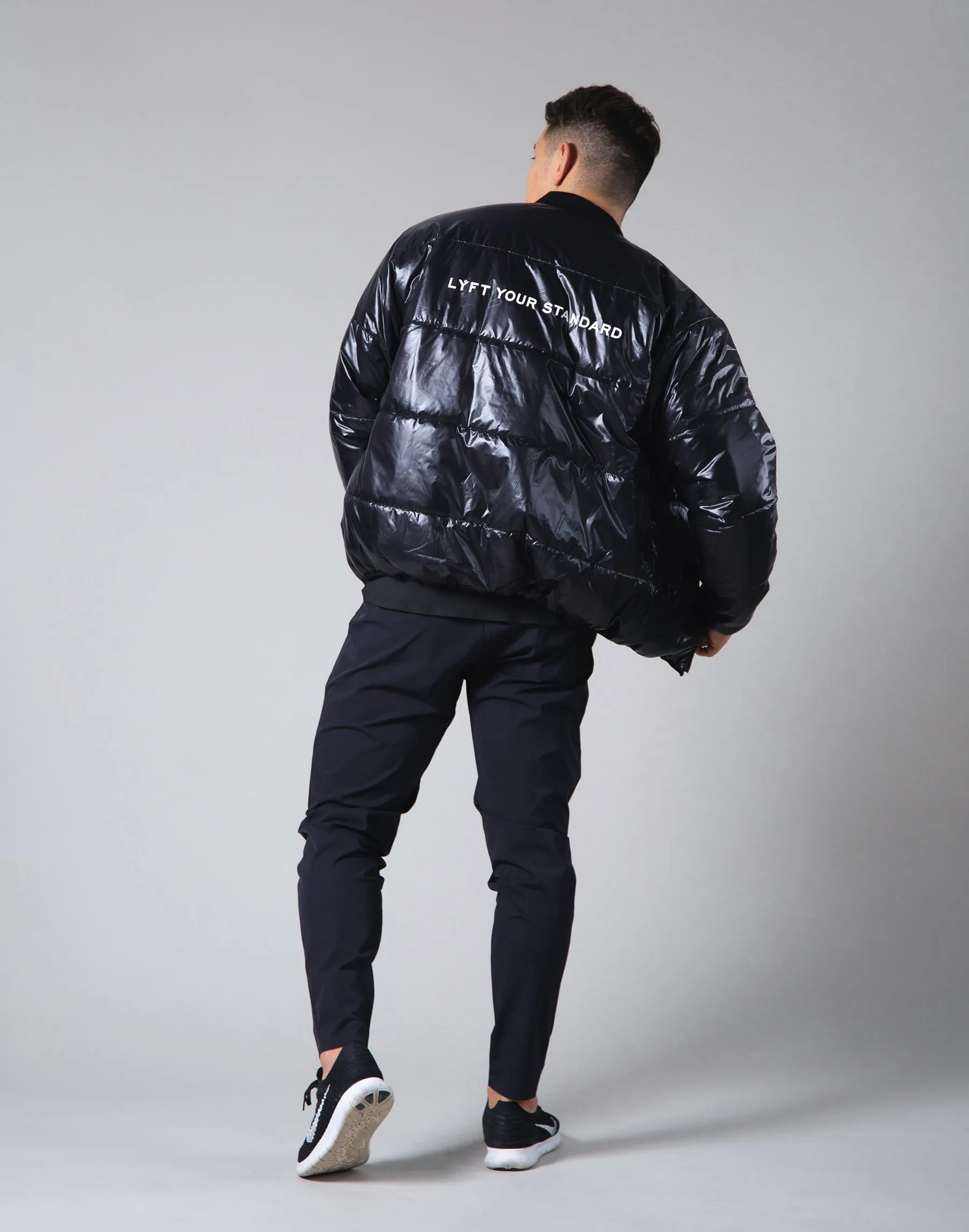 Light Weight Warm Nylon Jacket - Black