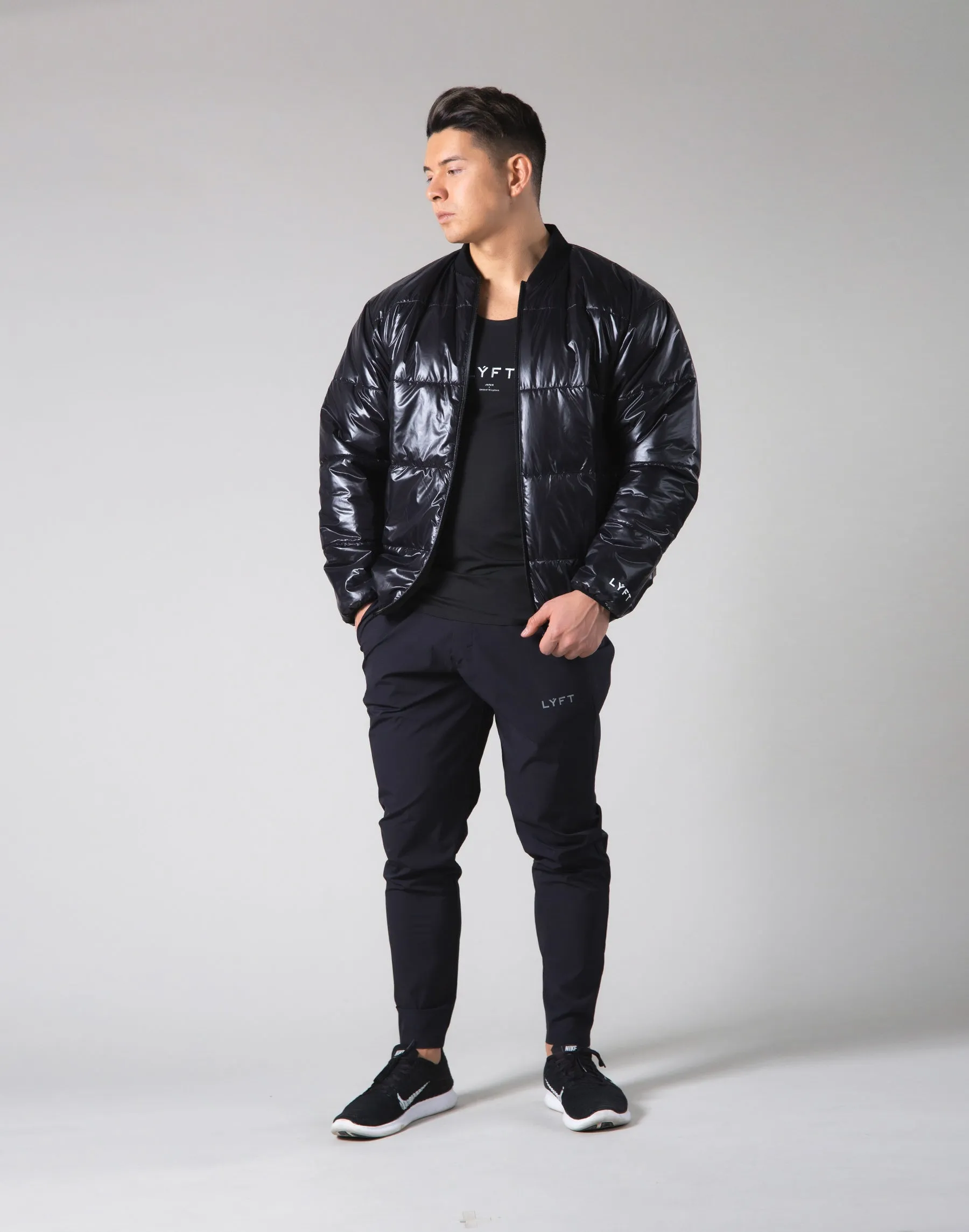 Light Weight Warm Nylon Jacket - Black