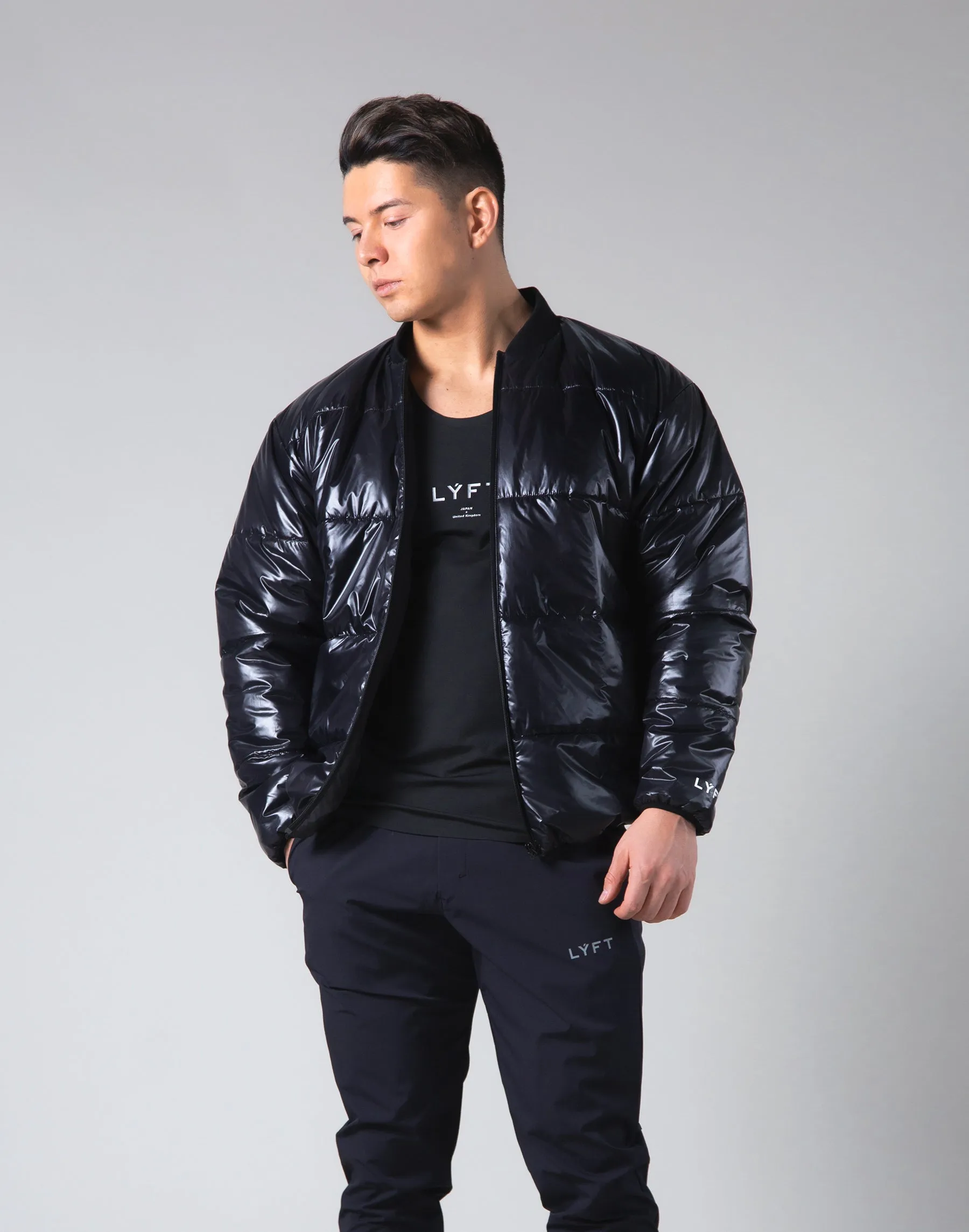 Light Weight Warm Nylon Jacket - Black