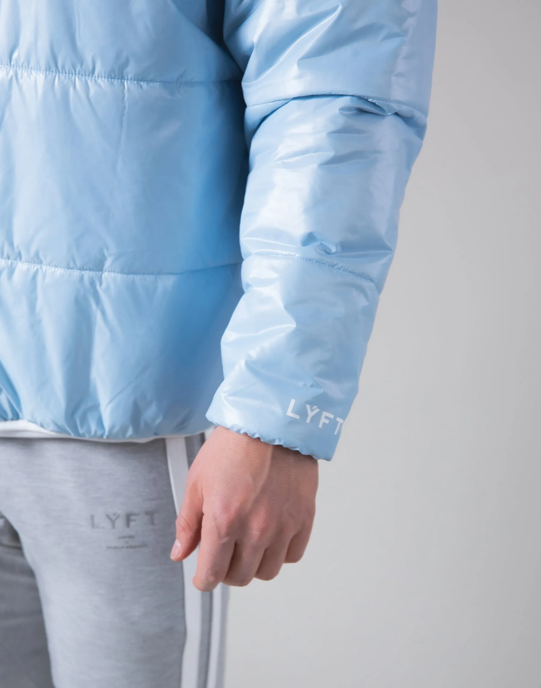 Light Weight Warm Nylon Jacket - L.Blue