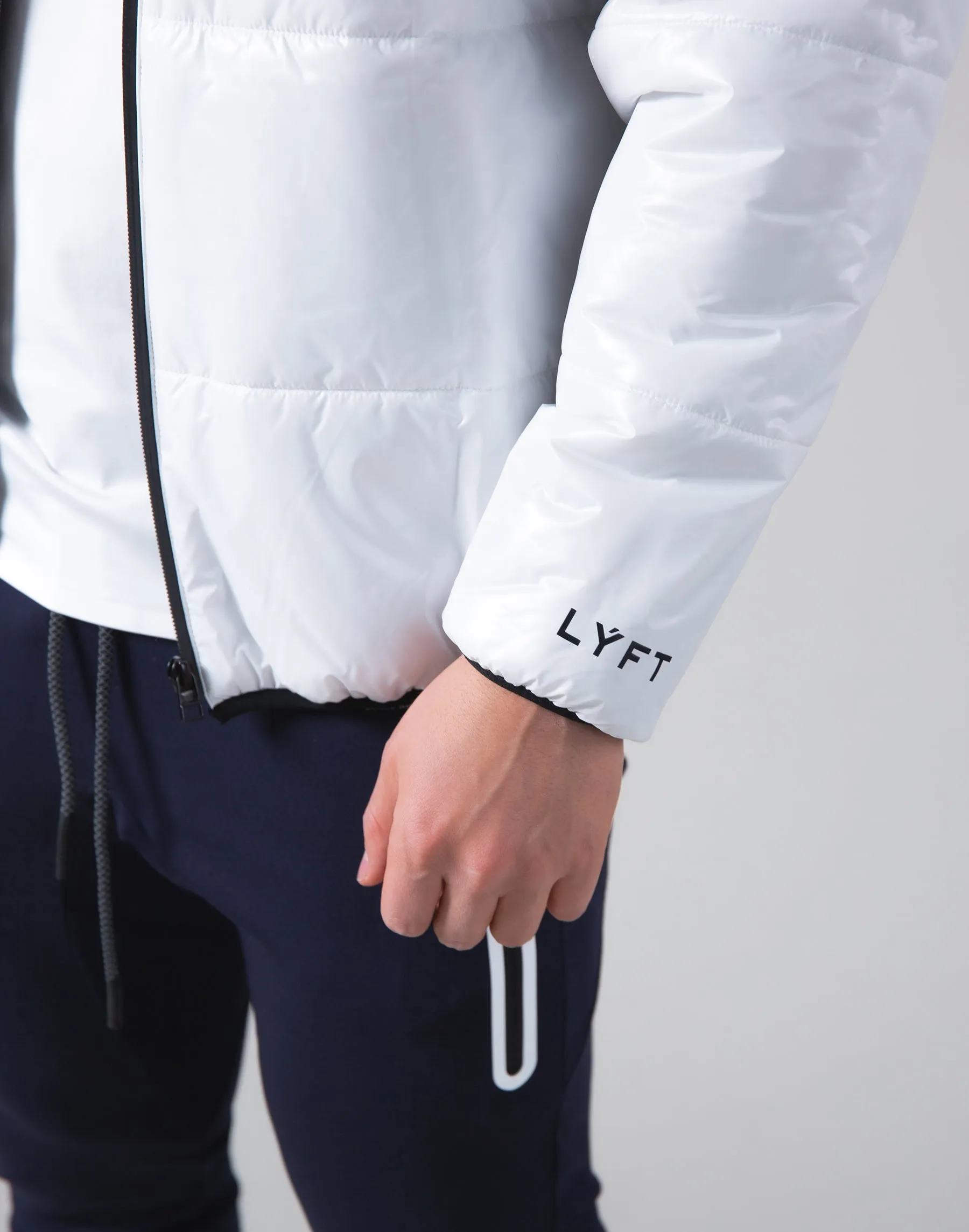 Light Weight Warm Nylon Jacket - White