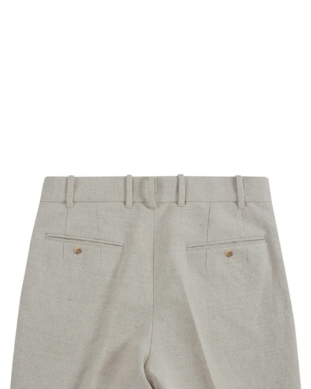 Linen Cotton Canvas: Jute Brown High Waisted Pant