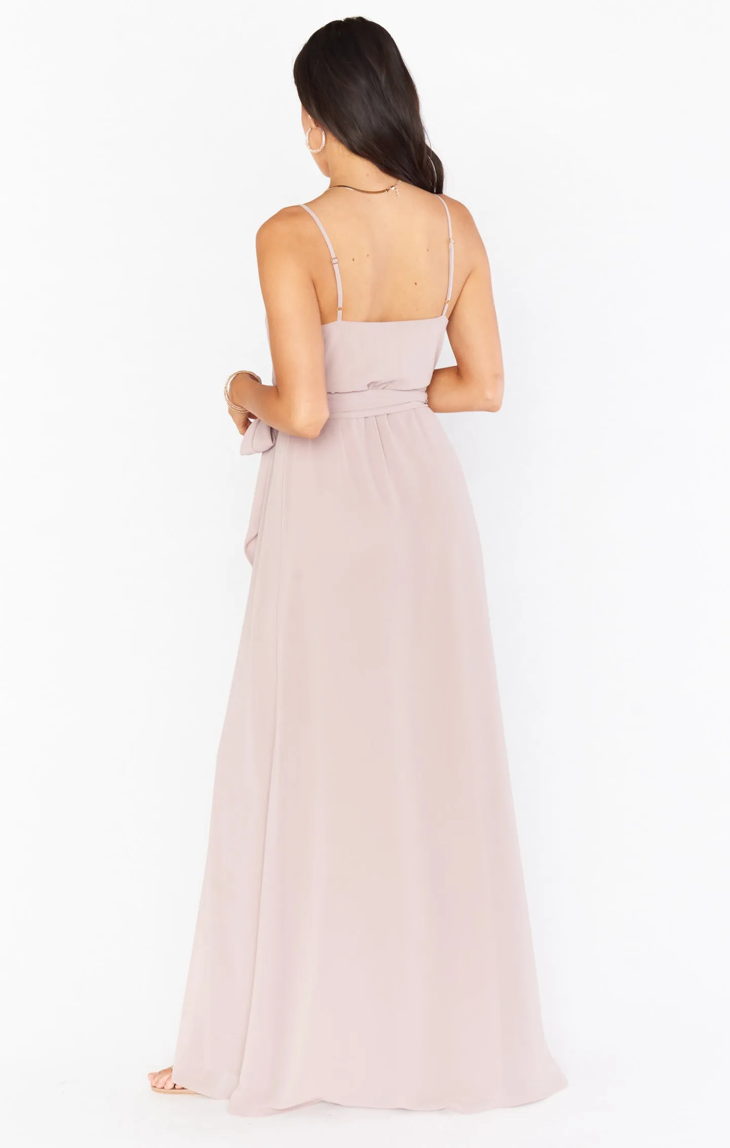 Liz Maxi Dress ~ Soft Beige Chiffon