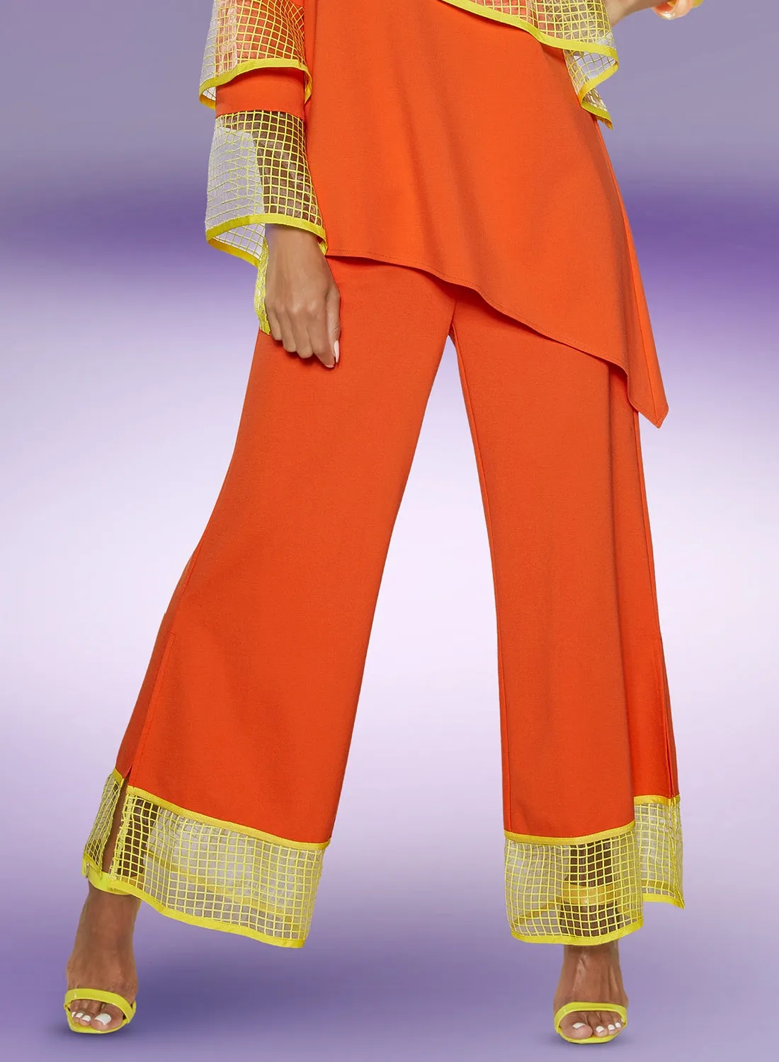 Love The Queen Pant 17375P-Tangerine/Yellow