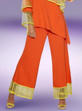 Love The Queen Pant 17375P-Tangerine/Yellow