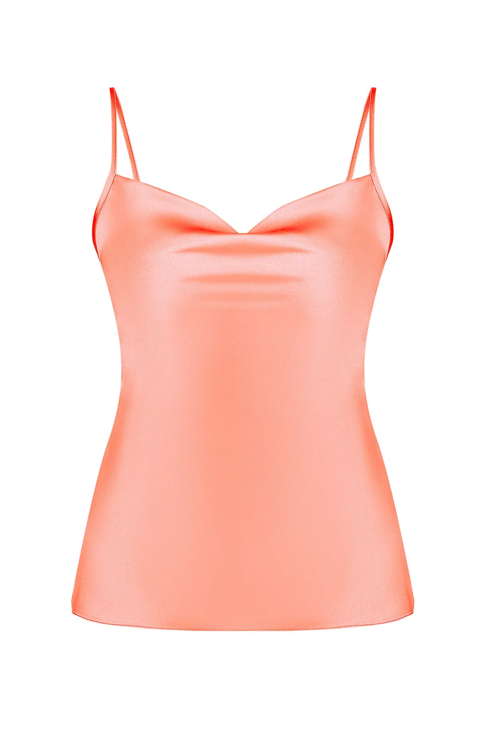 Marta Salmon Silk Top