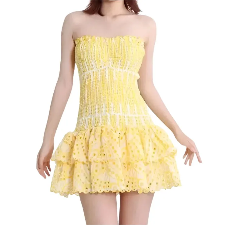 Megan Strapless Ruffle Mini Dress