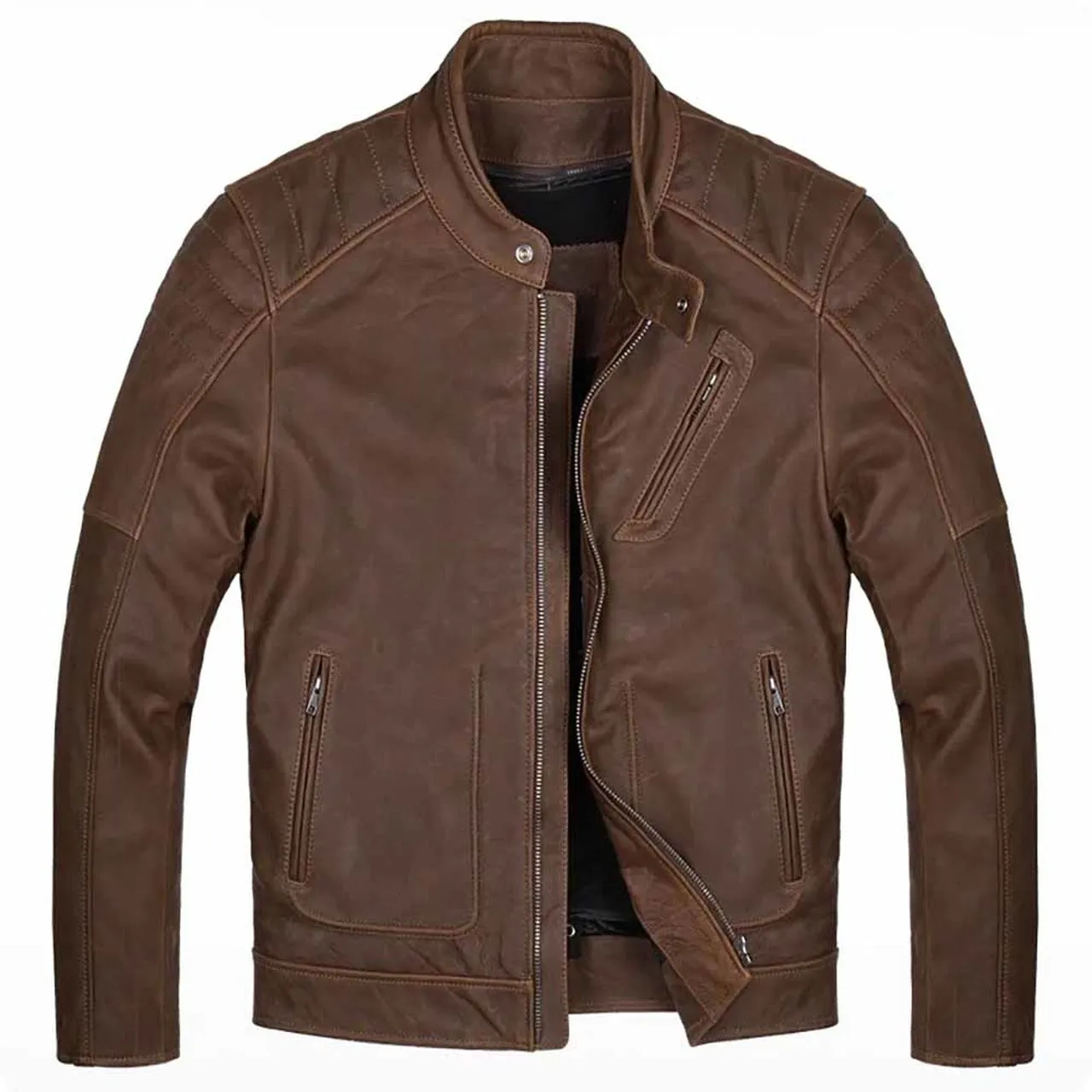 Men Winter Shot Coat Style Genuine Sheepskin Learther Jacket