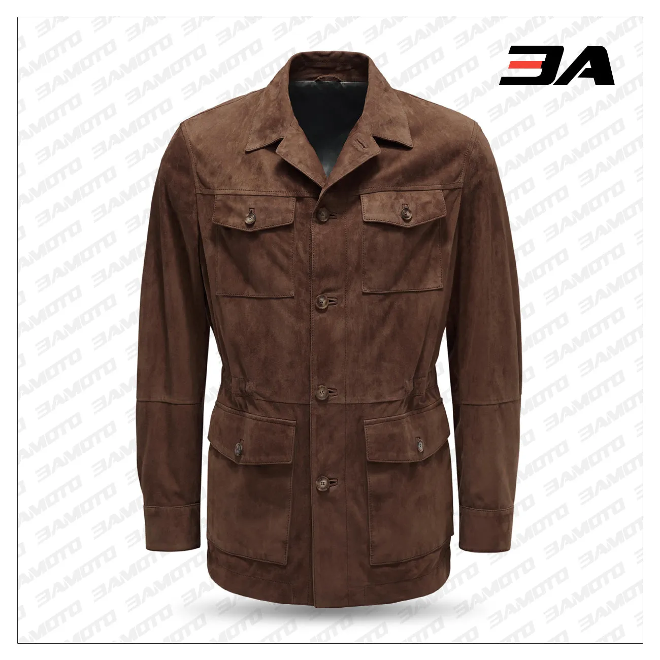 Men's Brown Suede Leather Jacket