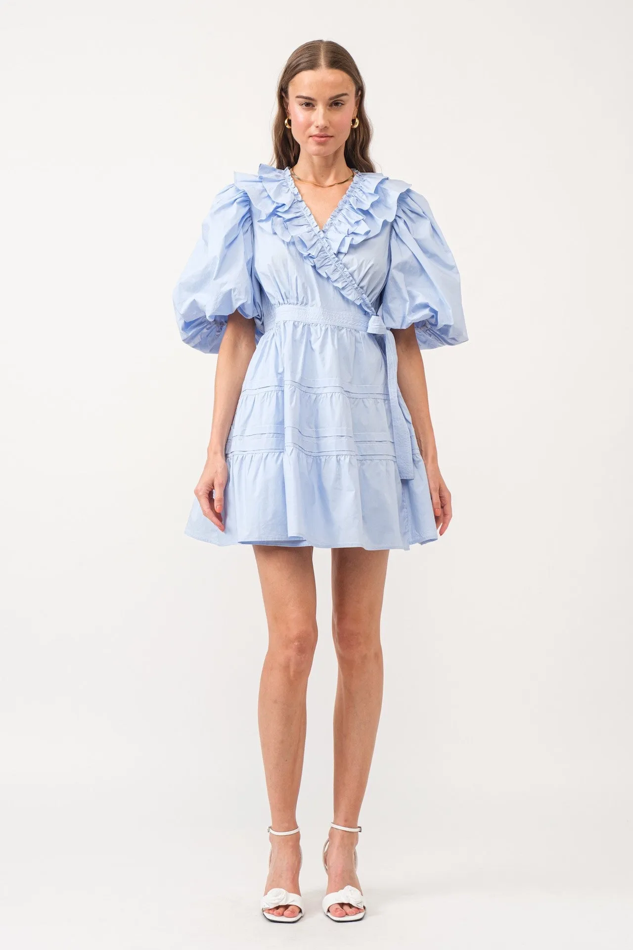 Milla Blue Poplin Mini Dress