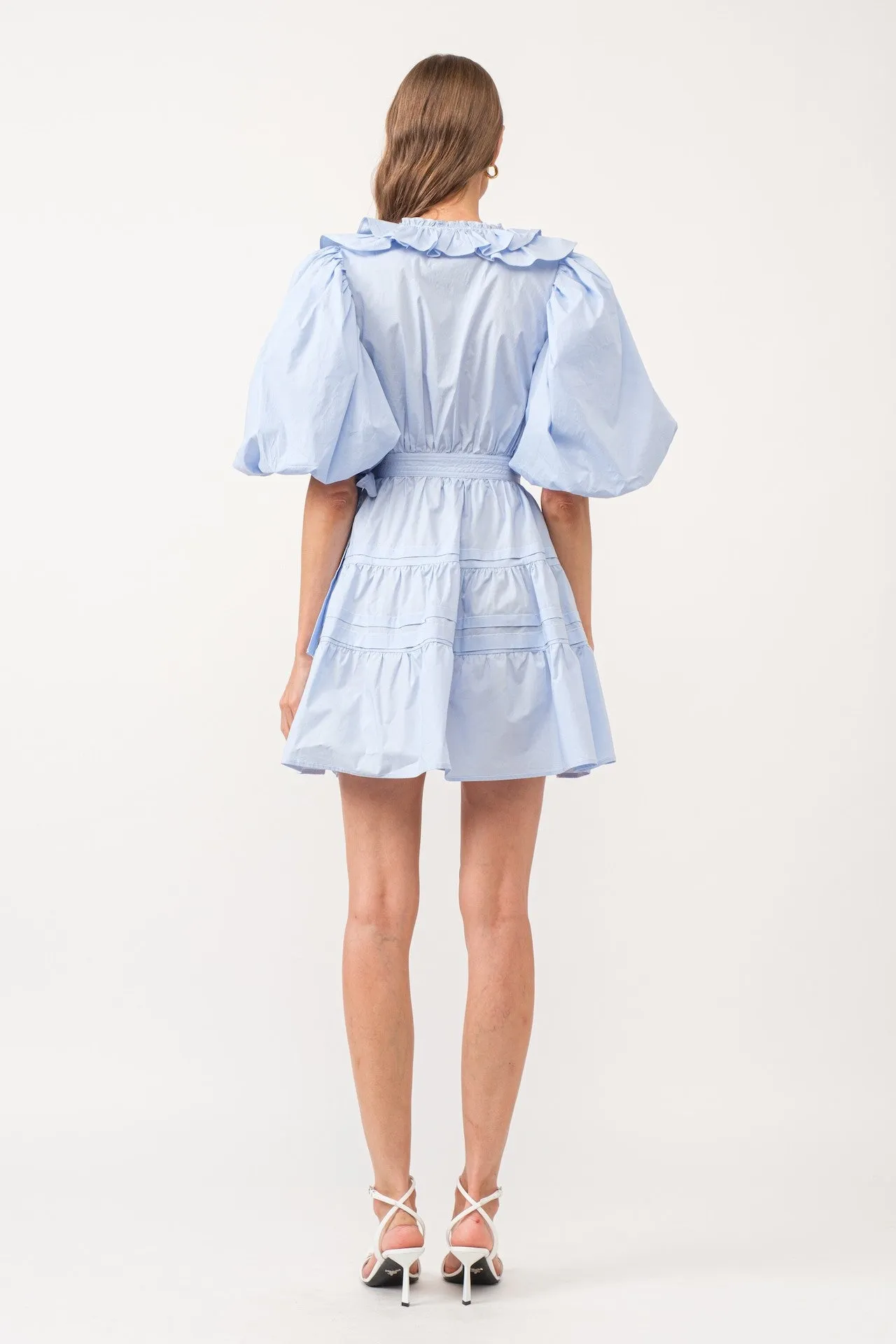 Milla Blue Poplin Mini Dress