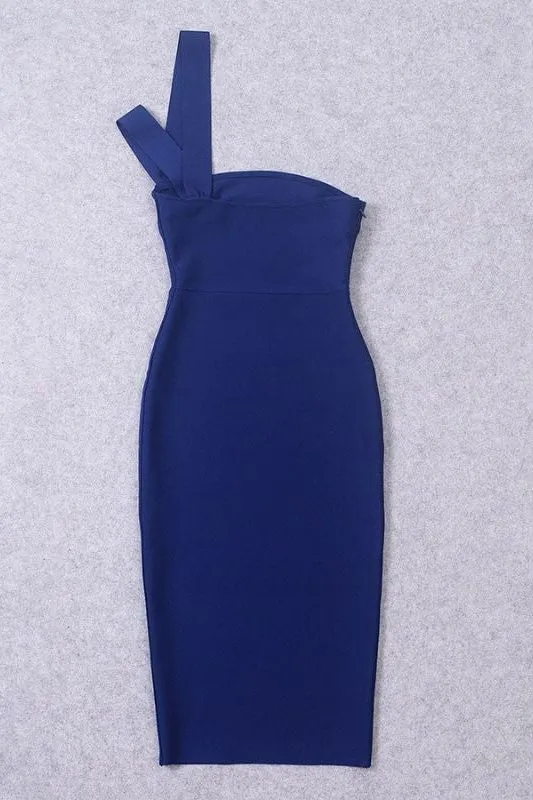 Molly Bandage Midi Dress - Navy Blue