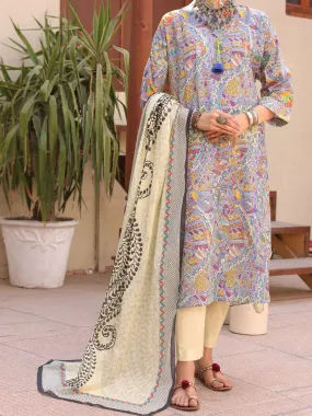 Multicolor Lawn 3 Piece Stitched - ALP-3PS-1609