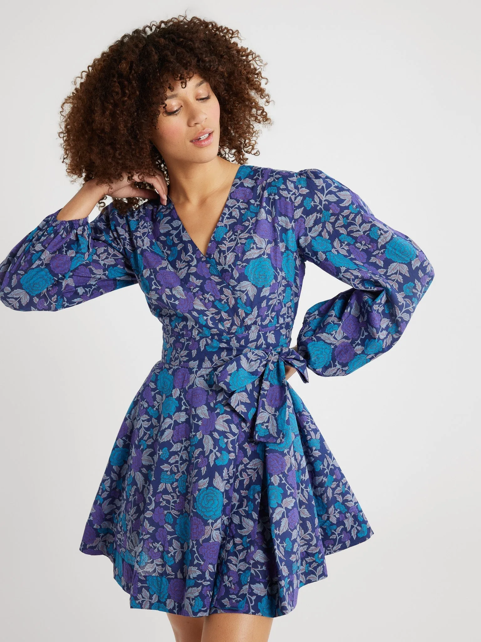 Nan Wrap Dress in Twilight