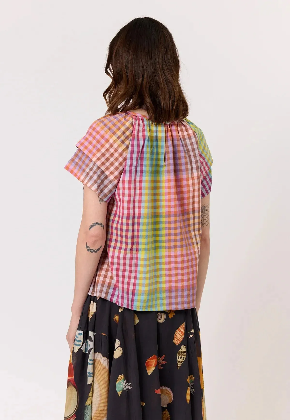 Nancybird Micci Top in Sunrise Check