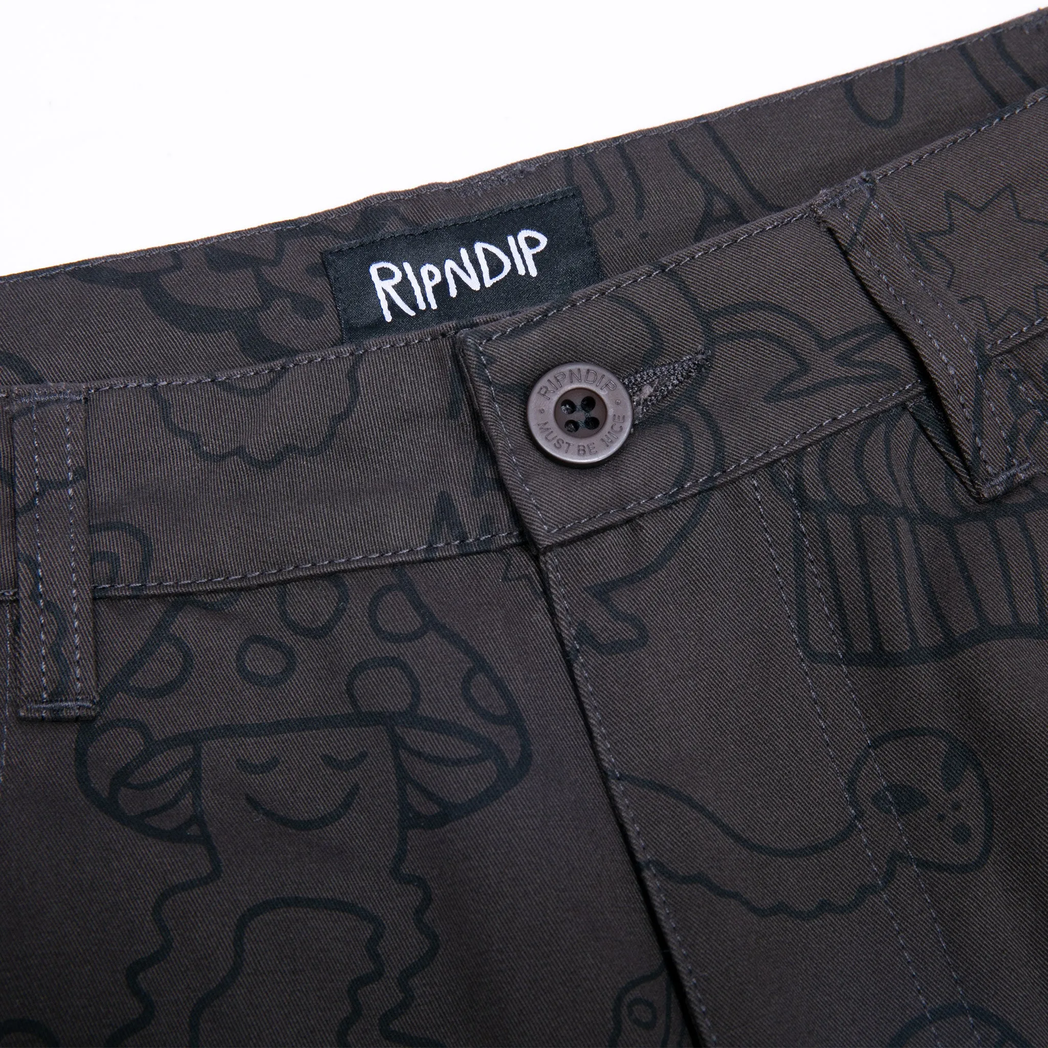 Nerm Doodle Twill Shorts (Chocolate)