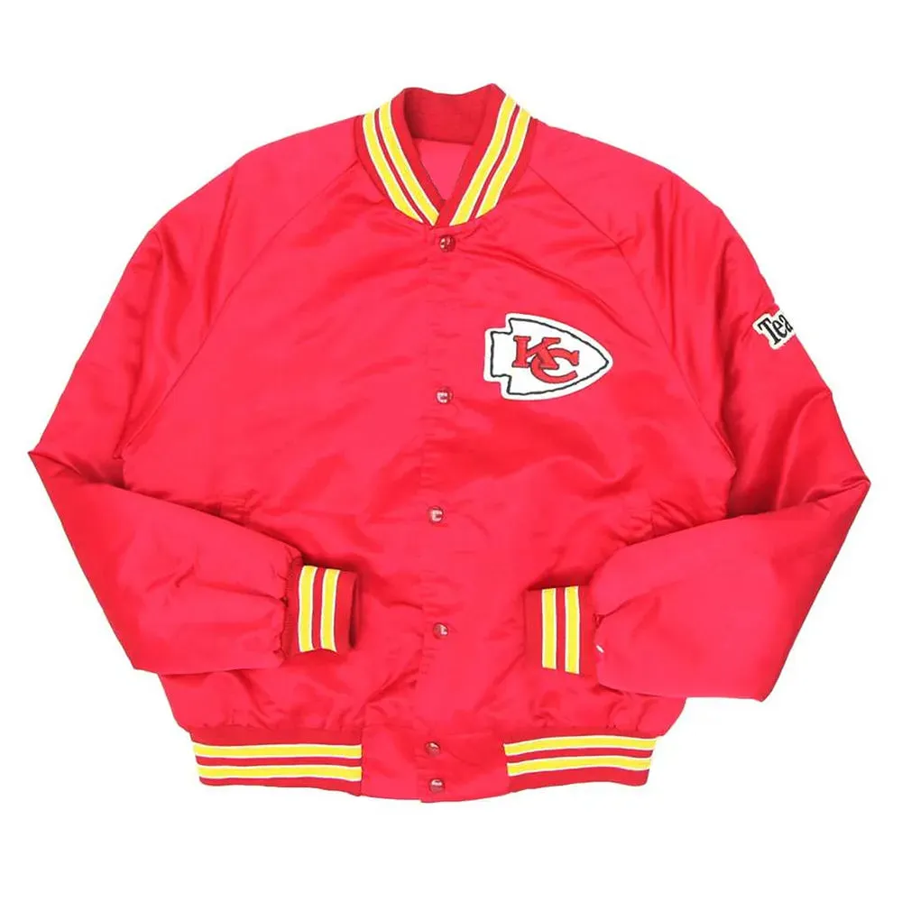 NFL Kansas City Chief Team 1990’s Red Bomber Jacket