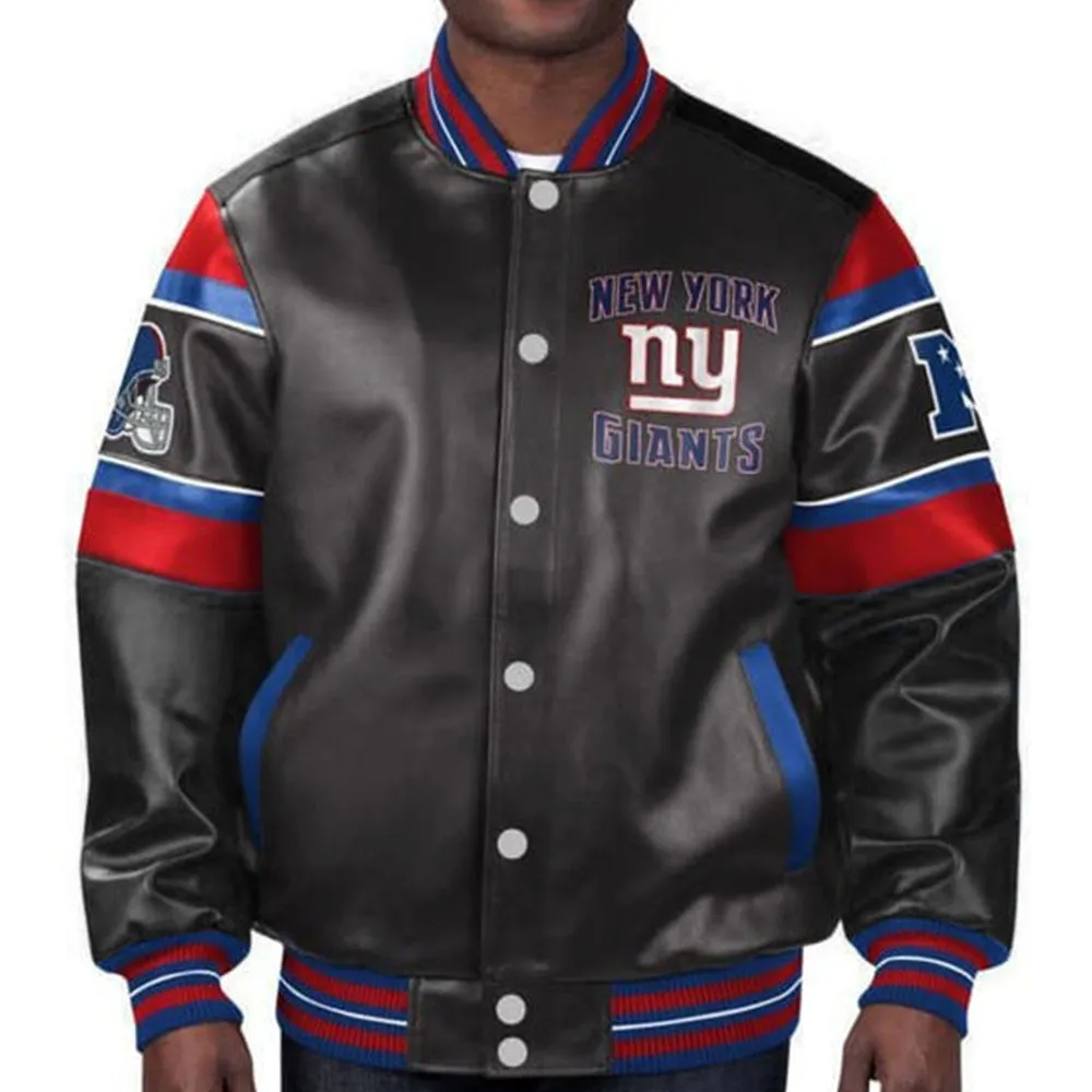 NFL New York Giants Leather Jacket For Men and Women