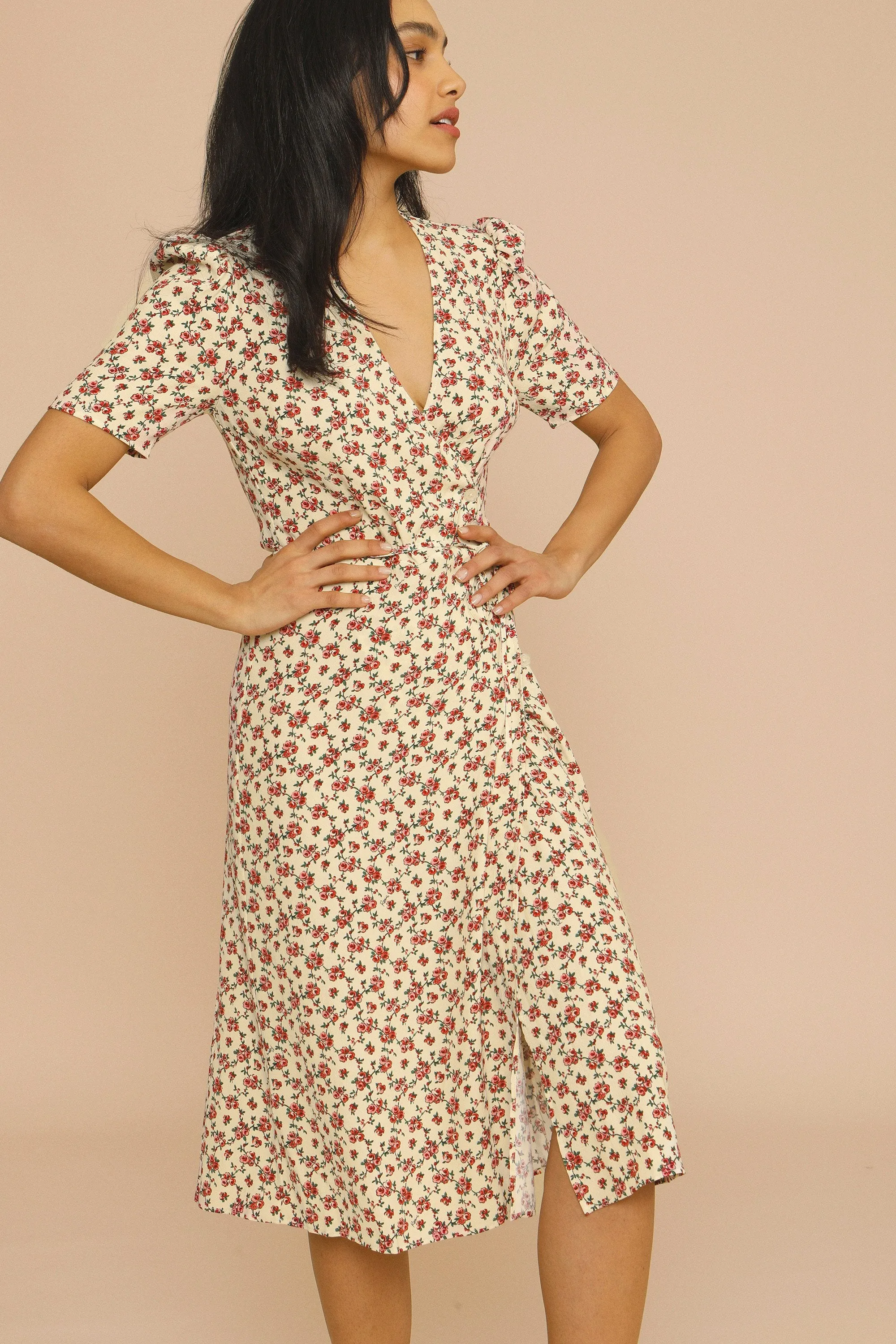 NoNothing | Floral patterned wrap midi dress