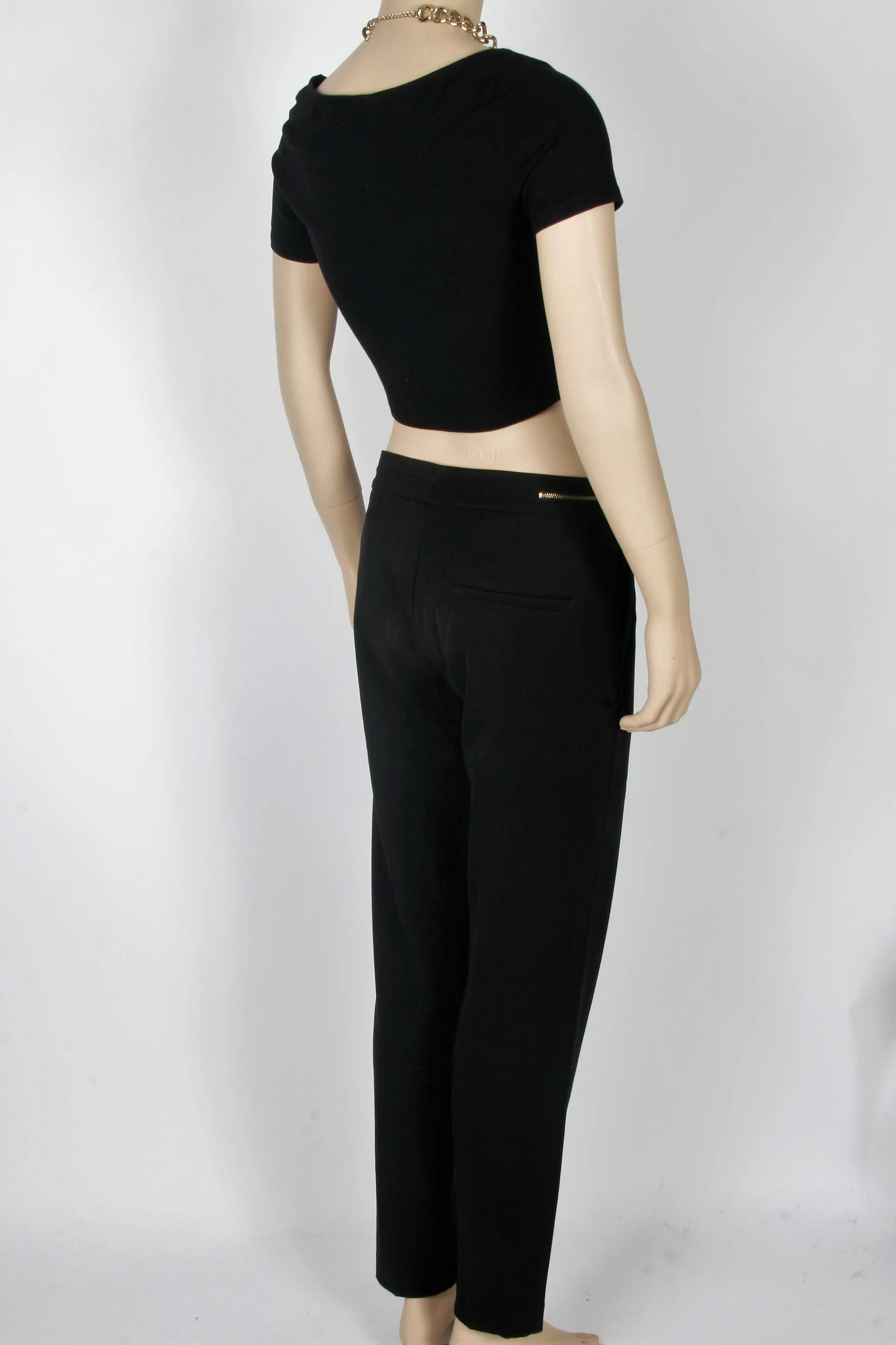 NWT H&M Black Tapered Leg Trousers-Size 8