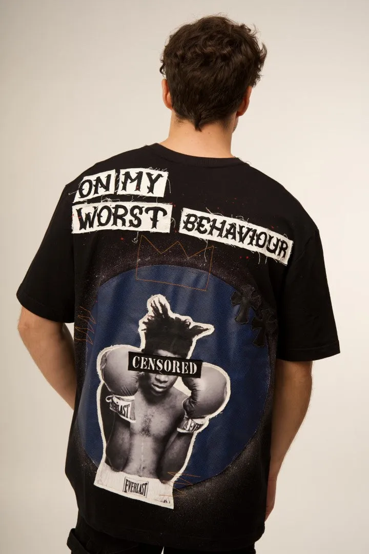 ON MY WORST BEHAVIOUR - A BASQUIAT TRIBUTE  VALKYRE TSHIRT