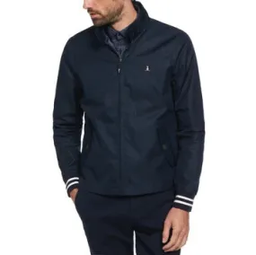 Original Penguin Slim Fit Cotton Twill Harrington Jacket - Dark Sapphire