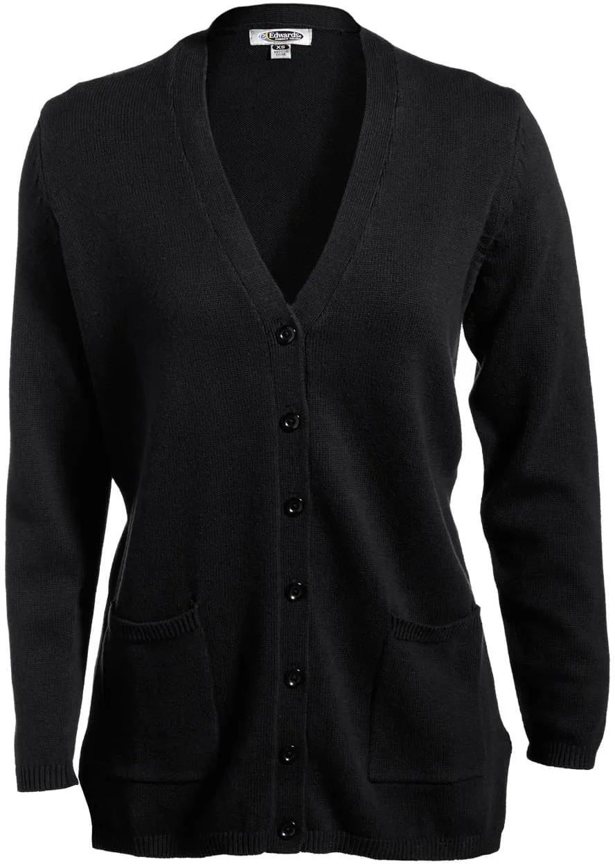 OUTLET-Edwards Ladies V-Neck Long Cardigan Sweater