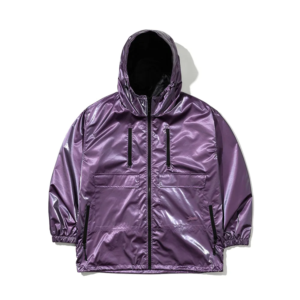 PATCH POCKET HOODED JACKET PURPLE