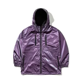 PATCH POCKET HOODED JACKET PURPLE