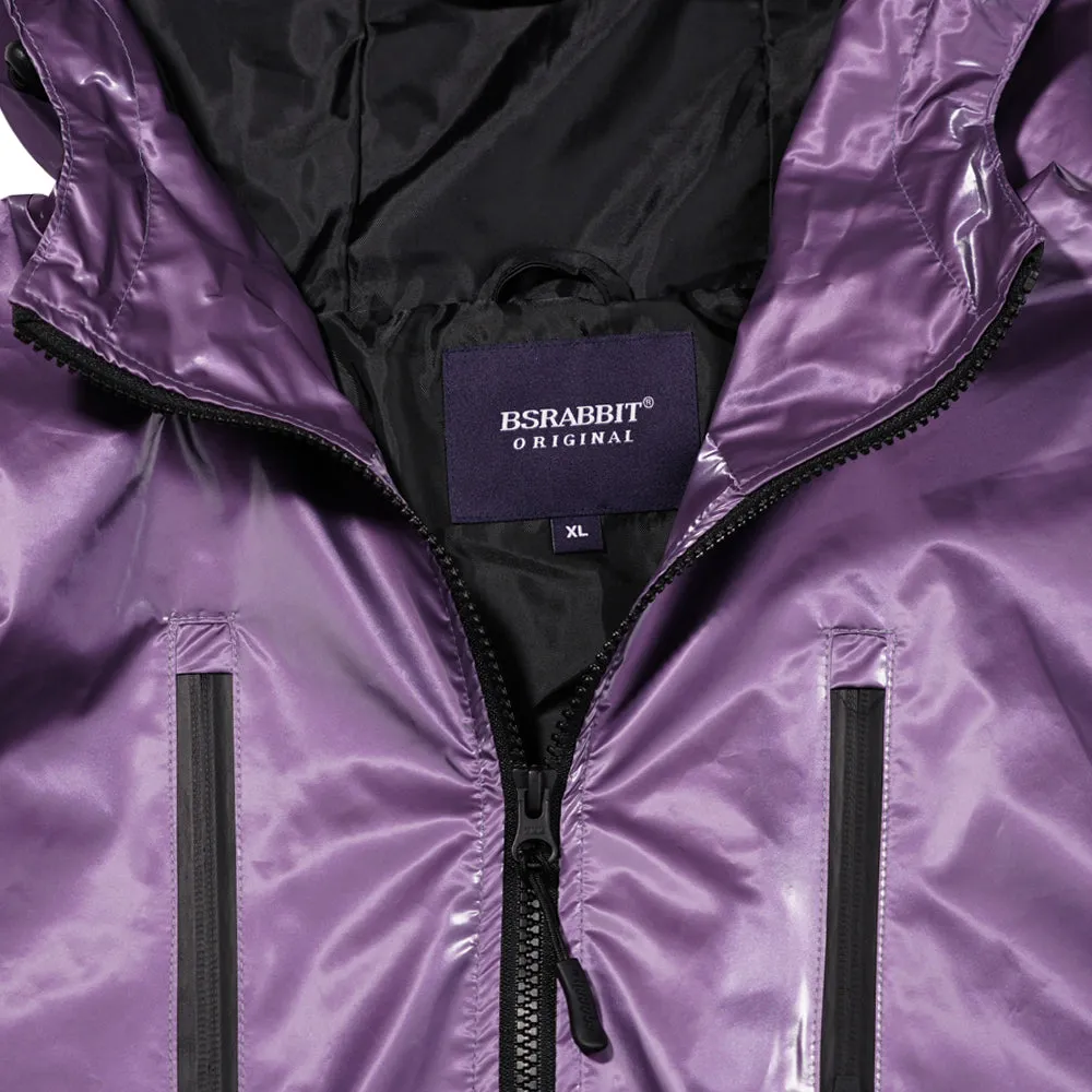 PATCH POCKET HOODED JACKET PURPLE