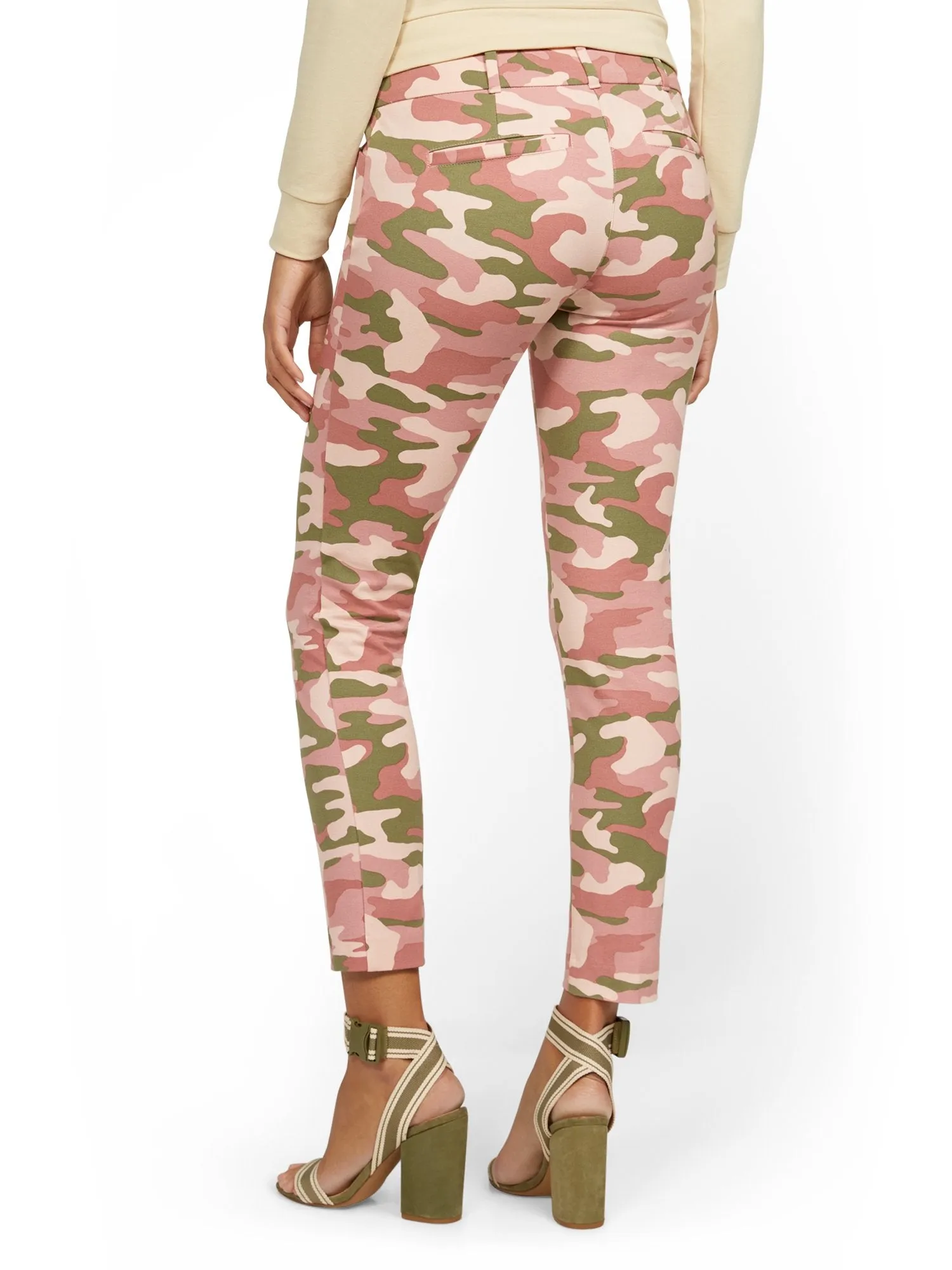 Petite Audrey High-Waisted Ankle Pant - Pink Camo-Print