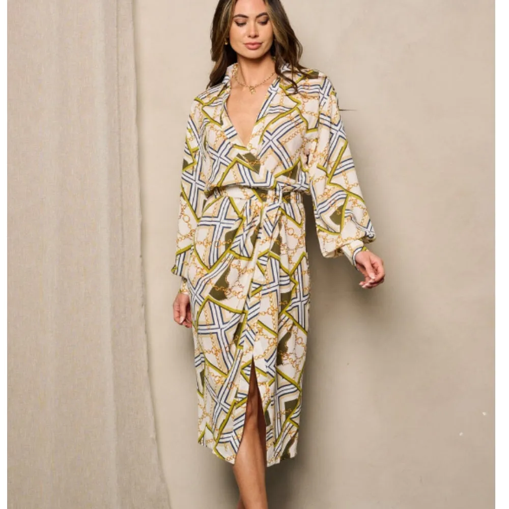 Printed Wrap Dress