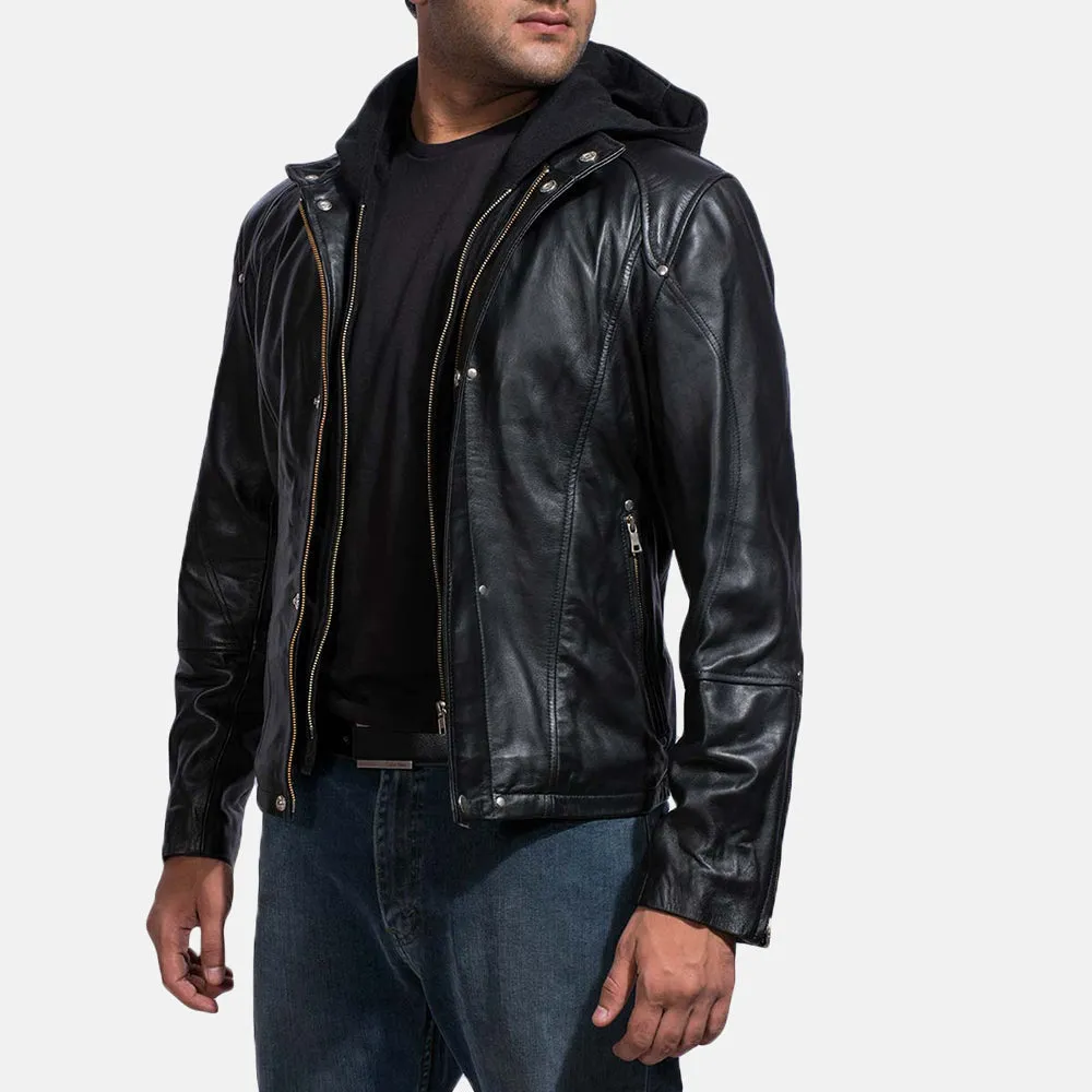 Rainwalker Black Leather Jacket