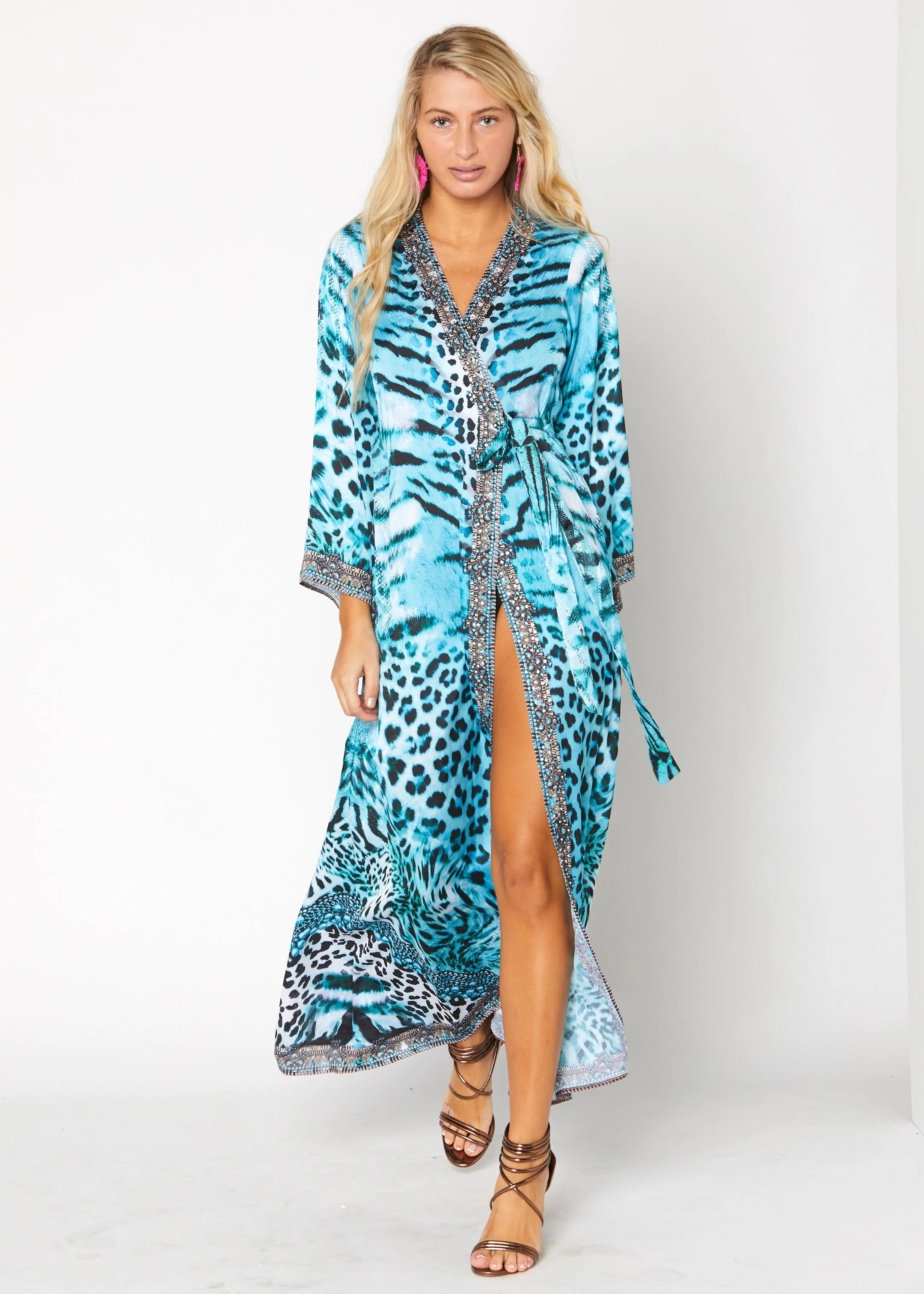 Ranee's Kimono - Blue cheetah JUST ARRIVED