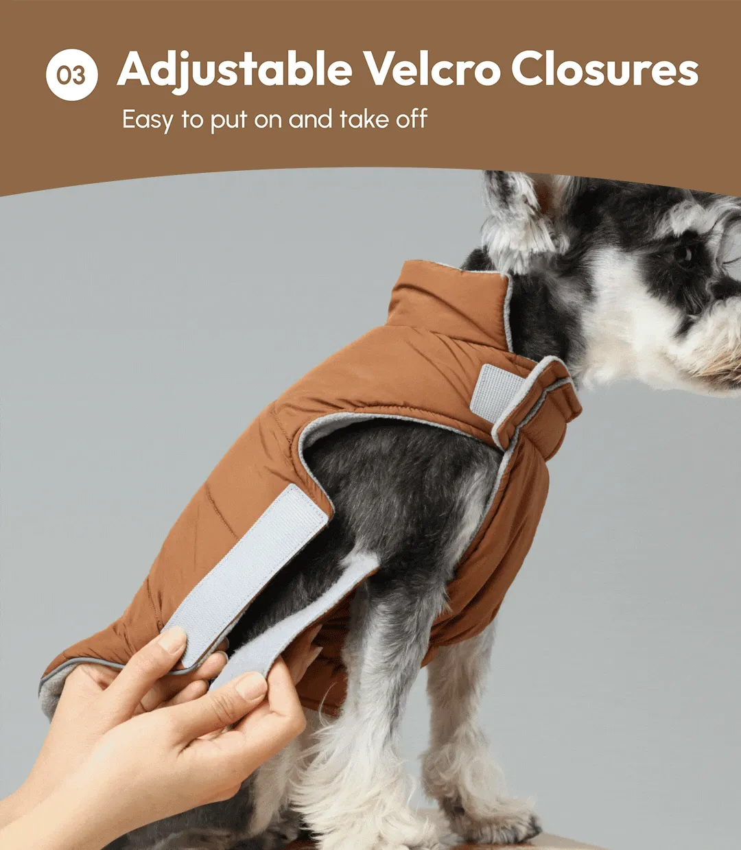 Reversible Dog Vest Jacket - Green Brown