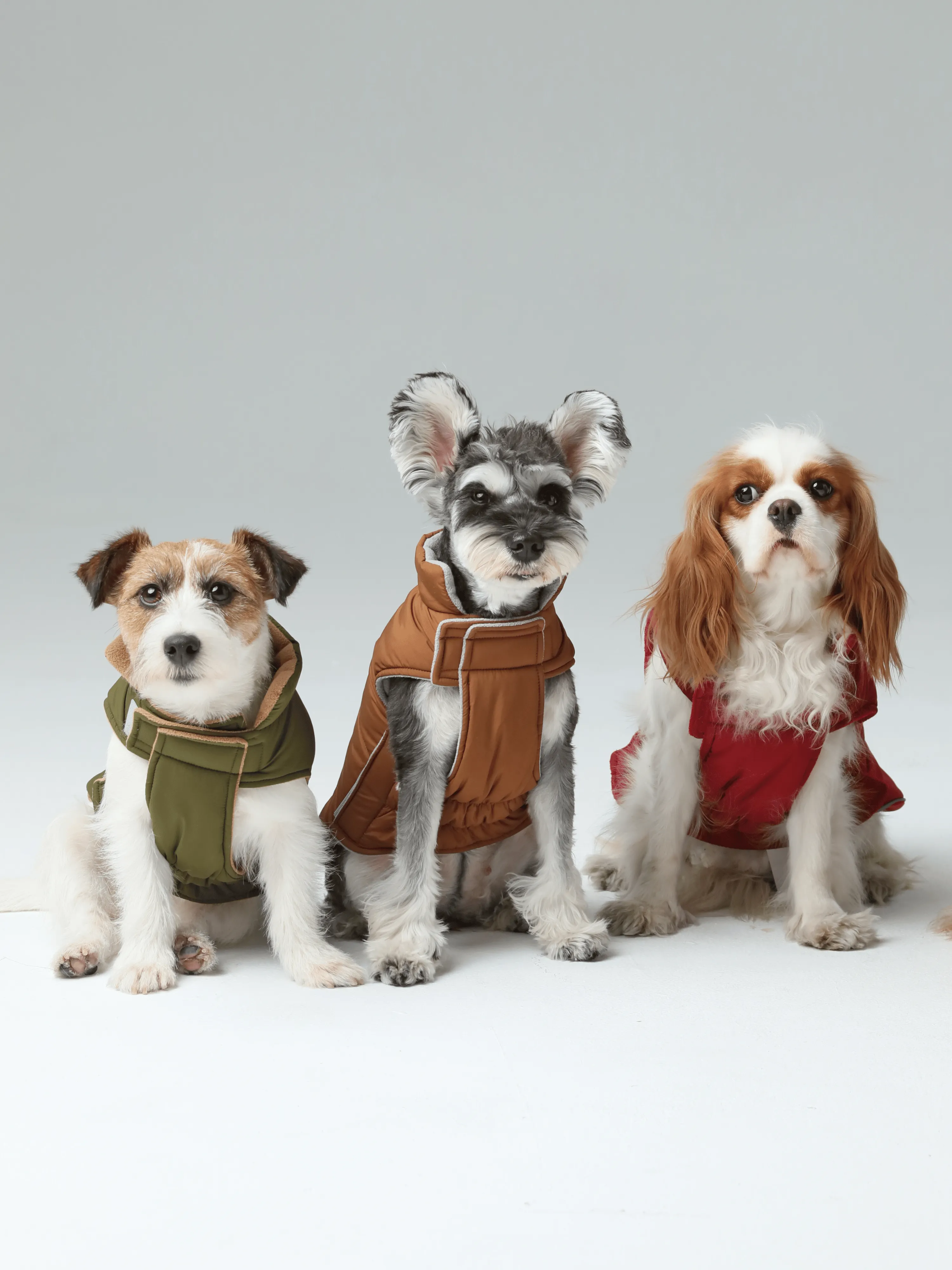 Reversible Dog Vest Jacket - Green Brown