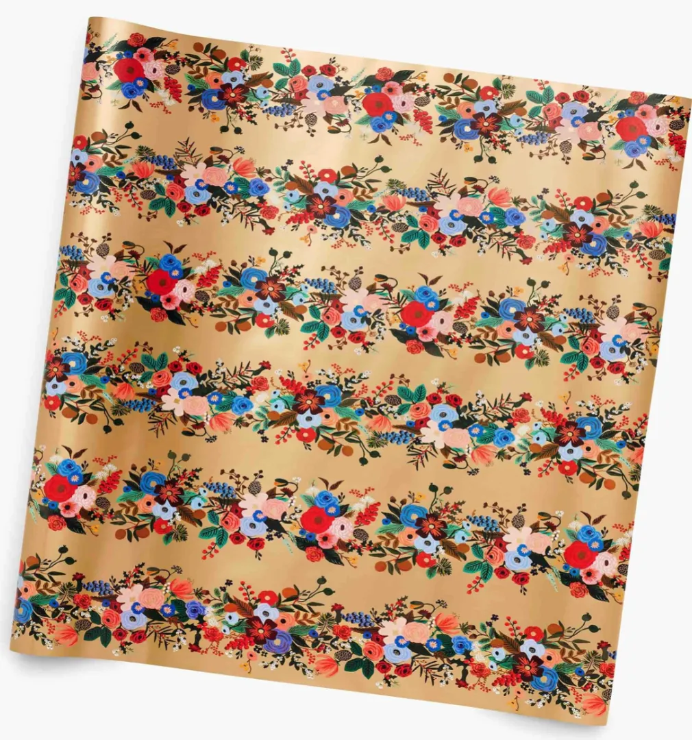 Rifle Paper Co Holiday Garden Party Continuous Wrapping Paper Roll