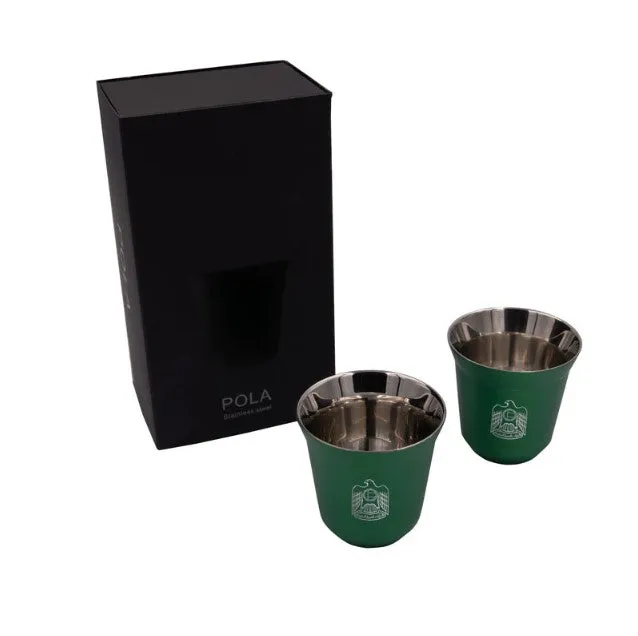 Rovatti Pola Uae Stainless Steel Cup Set Of 2 - 85 Ml