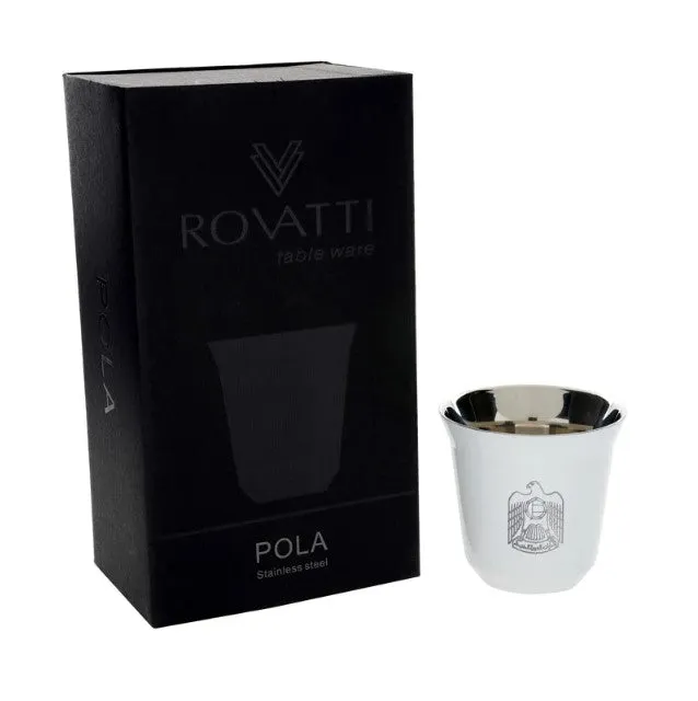 Rovatti Pola Uae Stainless Steel Cup Set Of 2 - 85 Ml