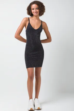 Shimmer Bodycon Dress Black