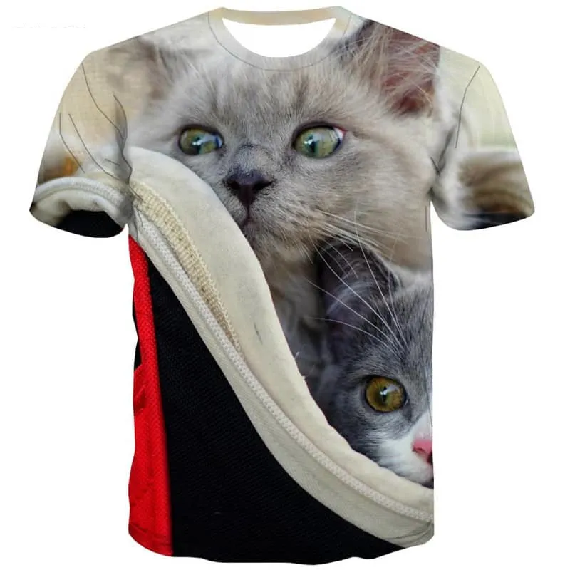 shirt kitten tee shirt cat men Cool pet art costume