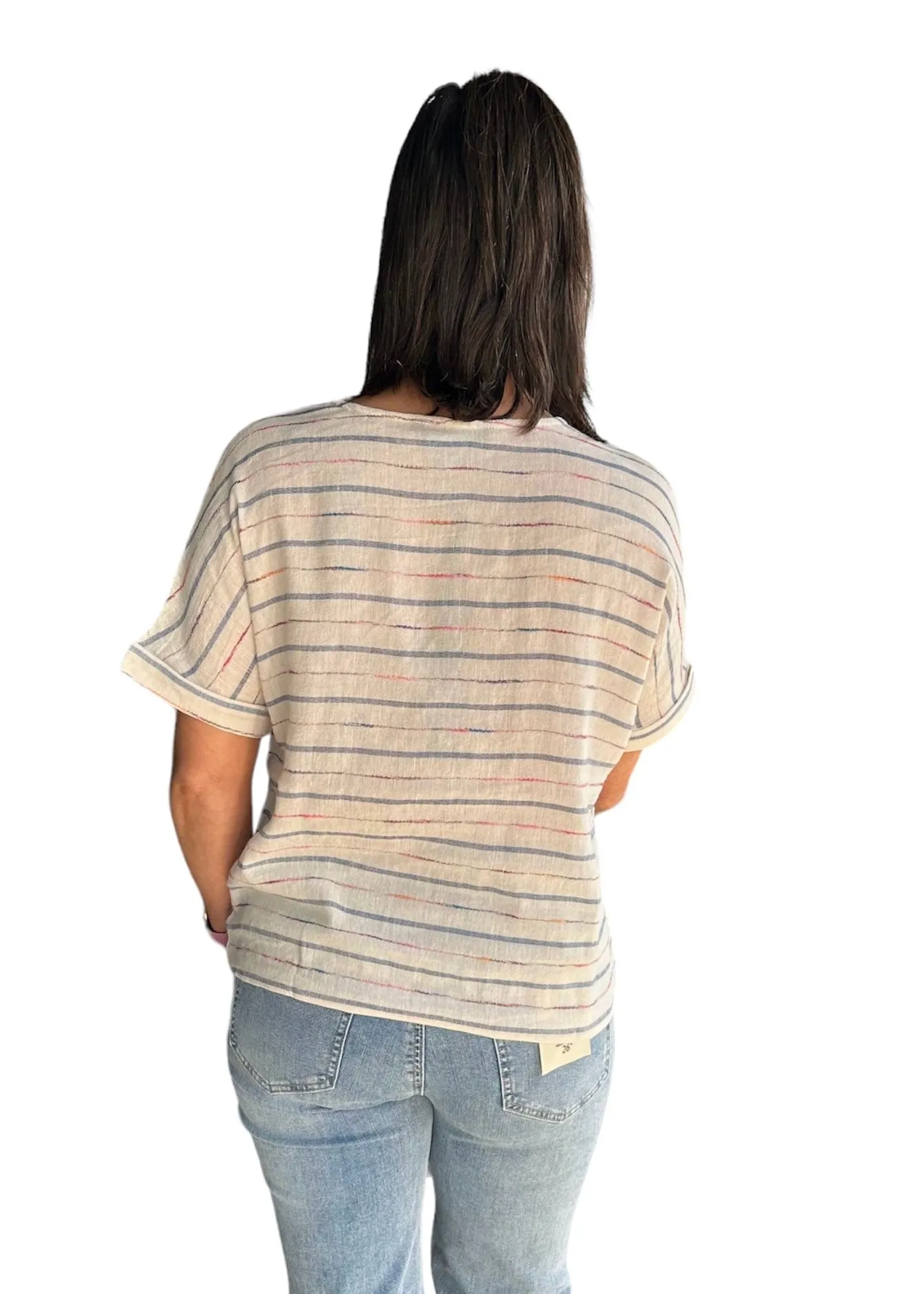 Short Sleeve Stripe Top by Charlie B